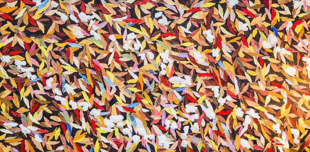 Les couleurs de l'automne · 100 × 50 cm · Óleo sobre lienzo