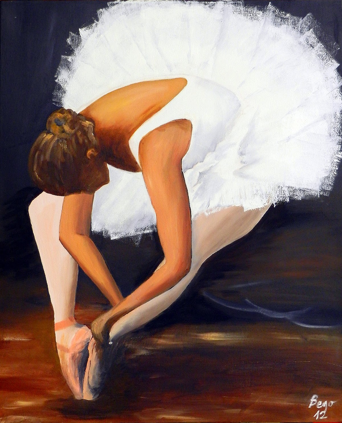 El descanso · 70 × 100 cm · Óleo sobre lienzo
