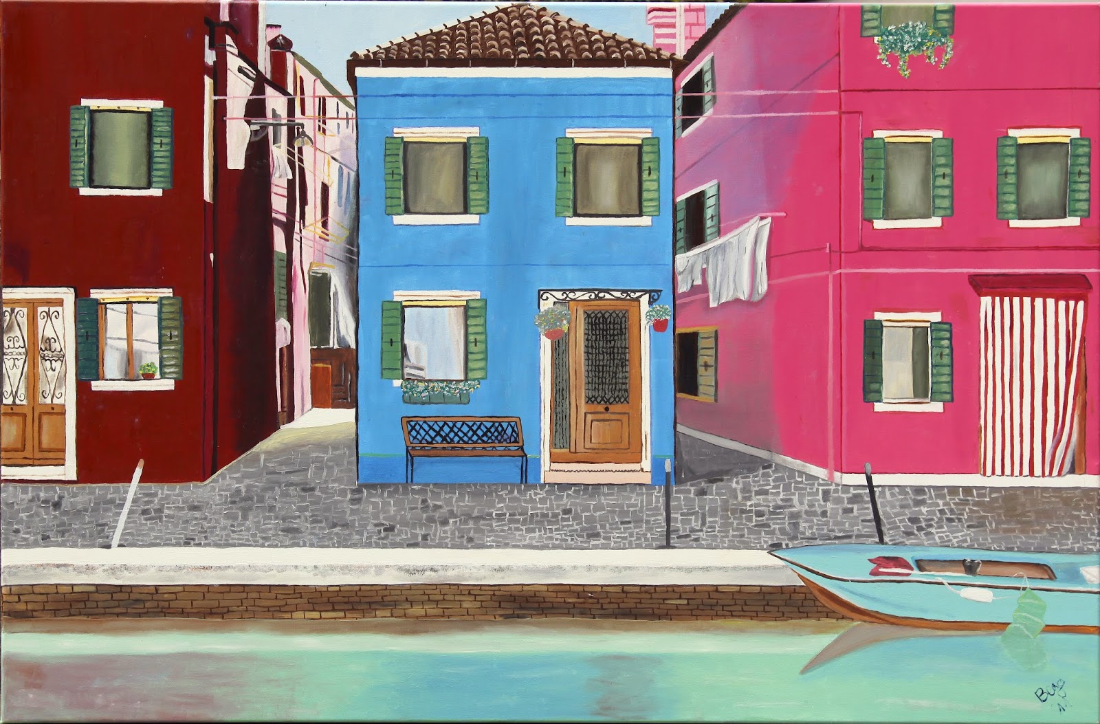 Colores al sol · 120 × 80 cm · Óleo sobre lienzo