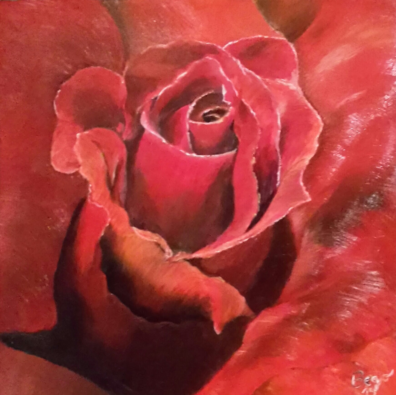 Por Sevilla · 30 × 30 cm · Óleo sobre lienzo