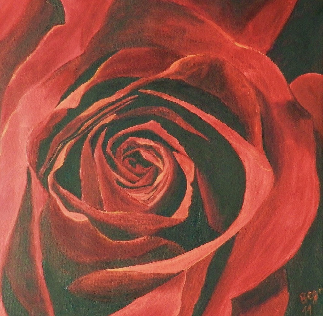 Rojo de Rosa · 30 × 30 cm · Óleo sobre lienzo