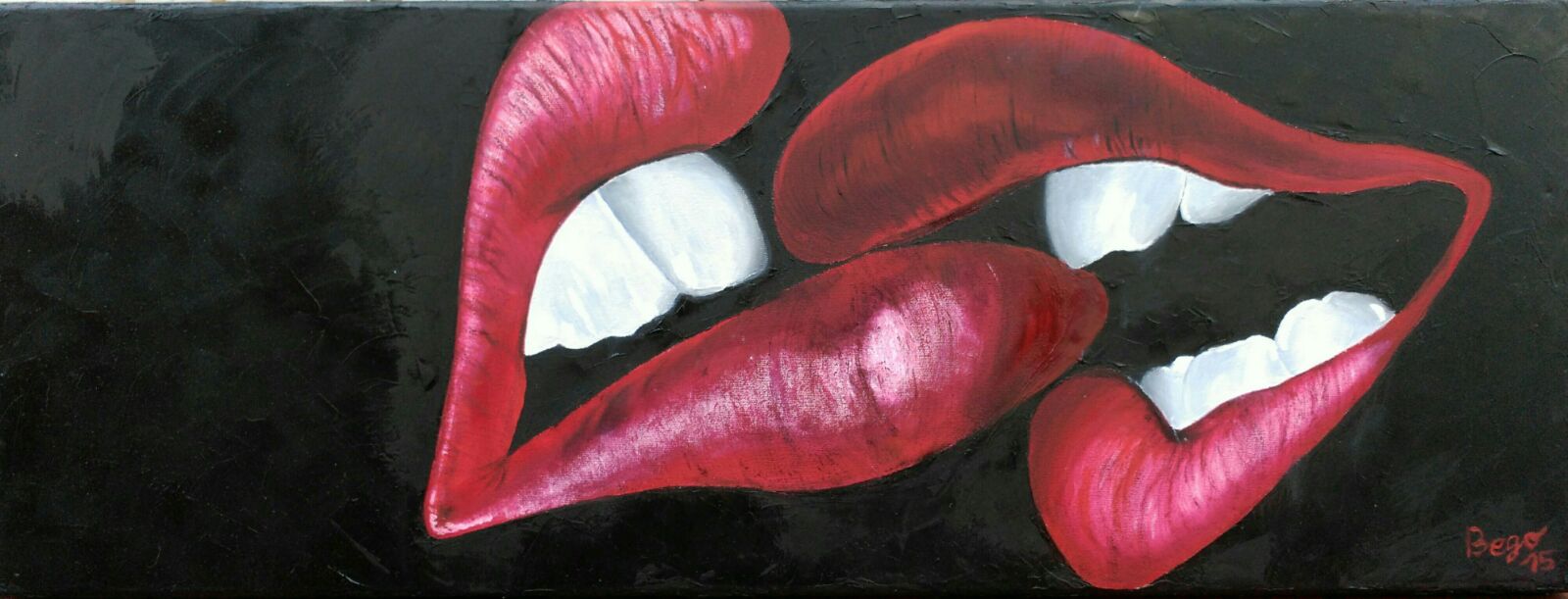 Muy cerca · 80 × 30 cm · Óleo sobre lienzo
